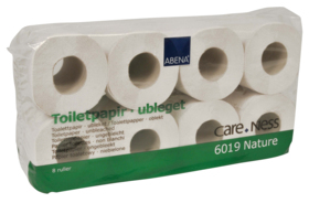 Abena - Toiletpapir 2-lags 100% genbrugspapir á 8 ruller