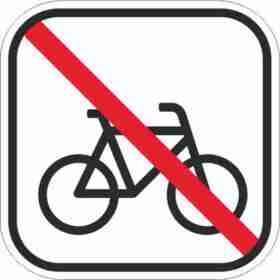   - Pictogram cykel forbudt