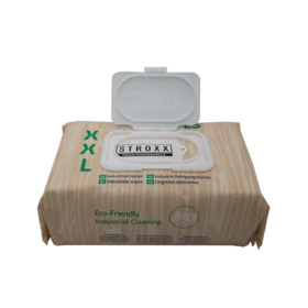 STROXX - Renseservietter Bamboo Anti bakteriel XXL wipes, 60 stk