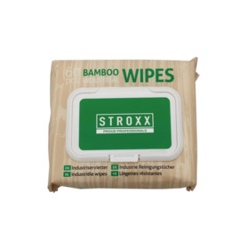 STROXX - Renseservietter Bamboo Anti bakteriel wipes, 60 stk