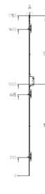 Assa Abloy - Underdel terrassedør låsbar 25x1750mm H6 200-885-1600 D40mm