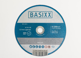 BASIXX - Skæreskive plan t/stål+RS 230x1,9mm