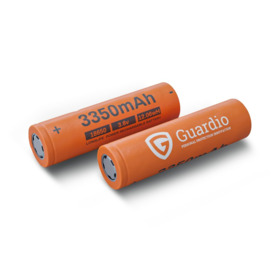 GUARDIO - Batteri opladelig t/ Gaurdio pandelampe á 2 stk.
