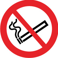OS - Skilt rygning forbudt ø210mm  selvklæb