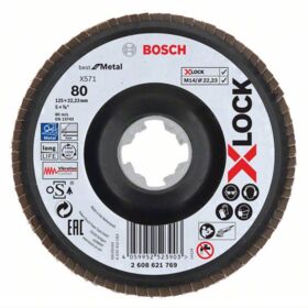 Bosch - Slibeskive X-LOCK flap disc 125mm K80 - best