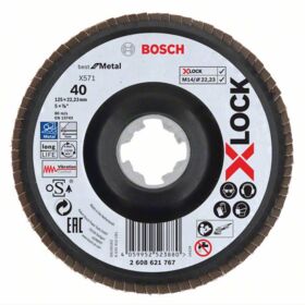 Bosch - Slibeskive X-LOCK flap disc 125mm K40 - best