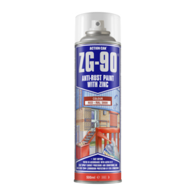 ACTION CAN - Maling ANTI-RUST m/zink Red 500 ml