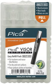 Pica - Permanent refill Visor hvid á 4 stk