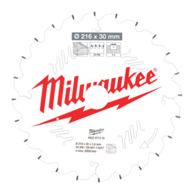 Milwaukee - Rundsavklinge ms Ø216x30x2,4mm Z24 Træ