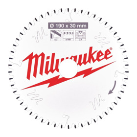 Milwaukee - Rundsavklinge Ø190x30x2,4mm Z54 Alu