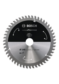 Bosch - Rundsavklinge ACCU STD 140X20mm Z50 Alu