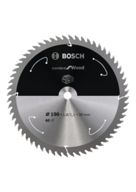 Bosch - Rundsavklinge ACCU STD 190X30mm Z60 Træ
