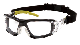 Pyramex - Sikkerhedsbrille Fyxate Foam Grå/lime, Klar linse