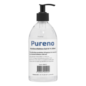 Pureno - Hånddesinfektion 85% gel m/pumpe, 500 ml
