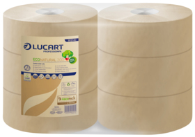 Lucart - Toiletpapir Jumbo Midi 2-lags 100% genbrugspapir á 6 ruller
