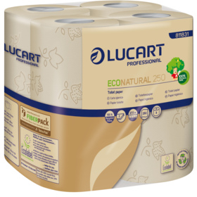 Lucart - Toiletpapir 2-lags 100% genbrugspapir á 8 ruller