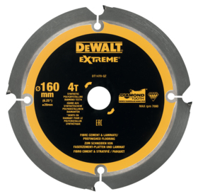 DeWALT - Rundsavklinge PCD Ø160x20 mm, Z4 fibercement