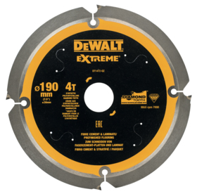 DeWALT - Rundsavklinge PCD Ø190x30 mm, Z4 fibercement