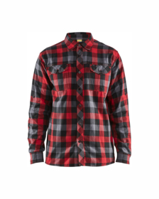 Blåkläder - Skjorte Flannel 3299 rød/sort