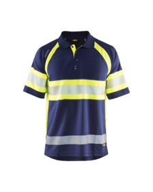 Blåkläder - Poloshirt Hi-vis 3338 marineblå/gul