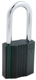 Assa Abloy - Hængelås RB2643 sort kl.2 Ø8mm bøjle høj