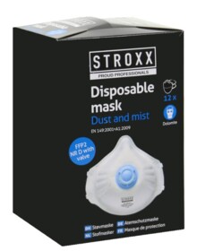 STROXX - Støvmaske m/ventil FF P2-V á 12 stk