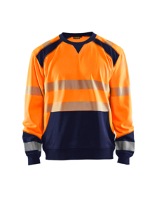 Blåkläder - Sweatshirt Hi-vis 3541 orange/marineblå