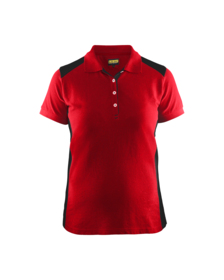 Blåkläder - Poloshirt Dame 3390 rød/sort