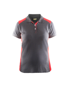 Blåkläder - Poloshirt Dame 3390 grå/rød
