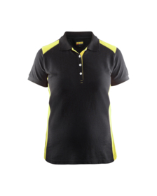 Blåkläder - Poloshirt Dame 3390 sort/gul