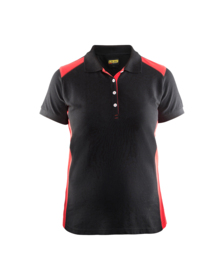 Blåkläder - Poloshirt Dame 3390 sort/rød