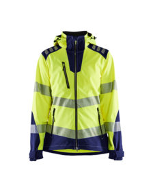 Blåkläder - Softshell jakke Dame Hi-vis 4791 gul/marineblå