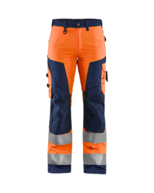 Blåkläder - Arbejdsbuks Dame Hi-vis 7155 orange/marineblå
