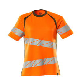 Mascot - T-shirt Hi-vis Dame 19092 orange/mosgrøn