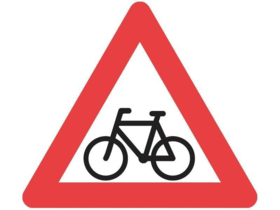  - Advarselstavle A21 "Cyklister på vejen"