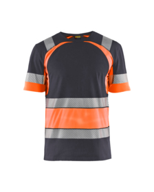 Blåkläder - T-shirt Hi-vis 3421 mellemgrå/orange